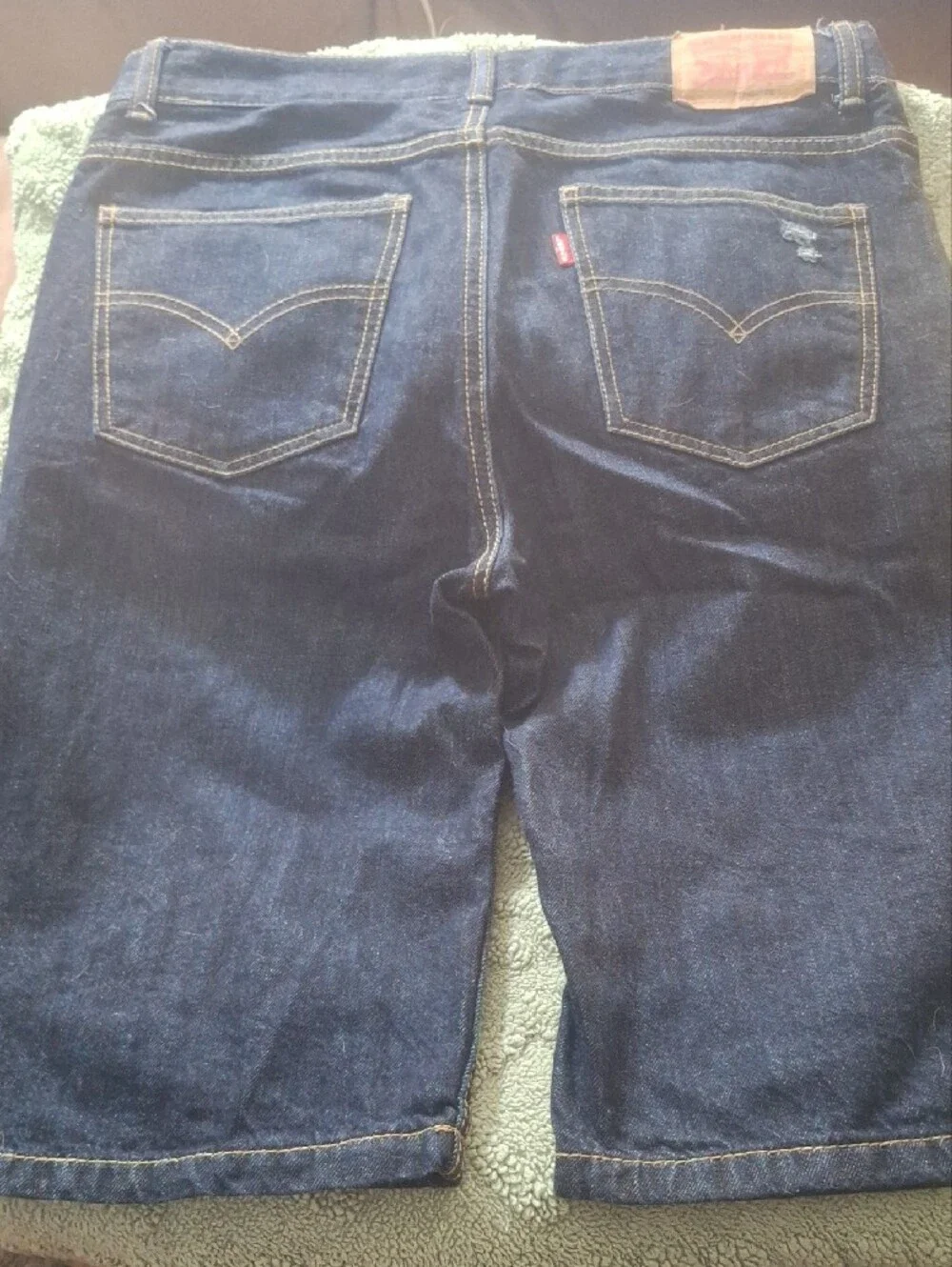Levi's Men Dark Indigo Straight Leg Distressed Jeans New